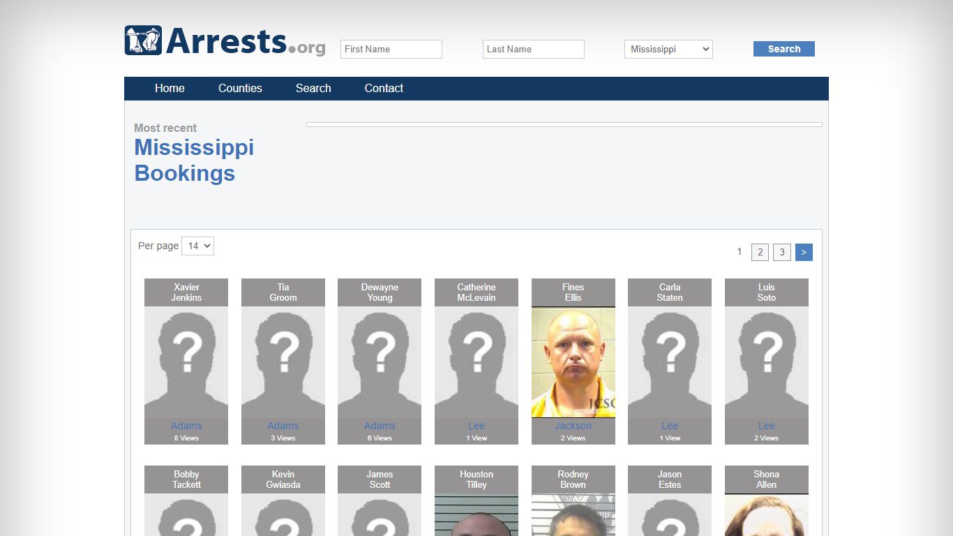 Mississippi Arrests and Inmate Search